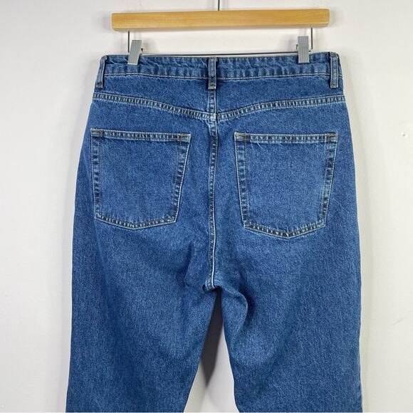 We The Free People High Waist Ankle Cropped Cotton Denim Mom jeans womens 31 - Picture 10 of 15